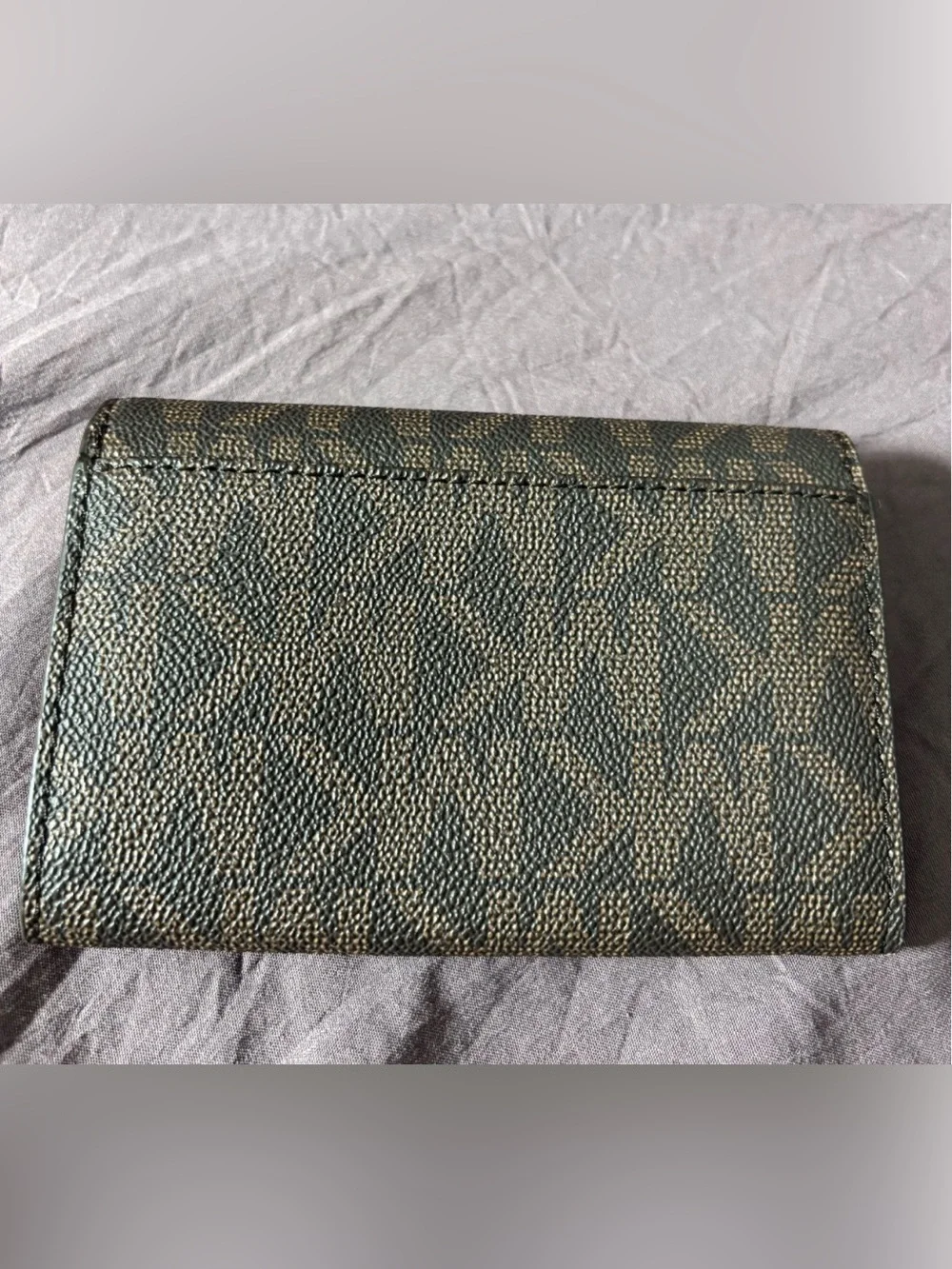 Michael Kors Brown MK Logo Wallet with Hot Pink Trim